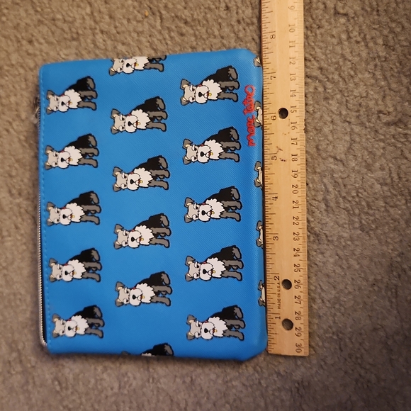 Marc Tetro Blue Schnauzer Pouch Purse Clutch - Picture 4 of 5